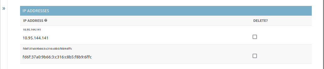 Screenshot of Django Administration Page for Client IP settings